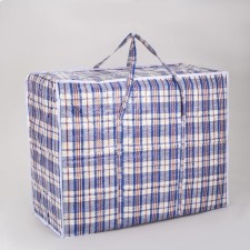 Household bag, 115 l, blue/white color