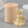 Silicone Mold "Hare with a bouquet" 3.8x2.7x5.4 cm mix