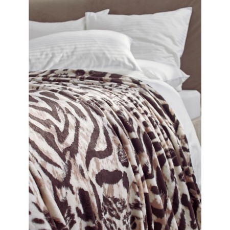 Siberian Tiger blanket, size 200x220 cm, brown color-10