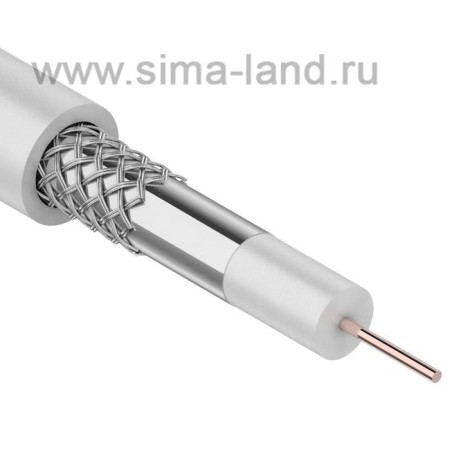 Rexant 3-2V cable, 75 Ohms, 100 m, white, 01-2611