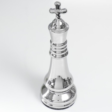 Souvenir ceramics "Chess figure. King" silver 25x8.2x8.2 cm-2