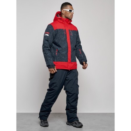 Male ski suit, size 52, dark blue color-2