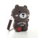 Bag's bag with lightning, dark brown color