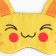 Mask for sleeping with ears "Kotik", 19.3 x 15 cm, yellow color