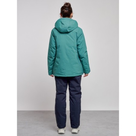 Ski costume female winter, size 60, green color-3