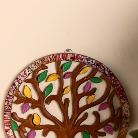 Panel wall "Tree of life" wood, glass 30 cm-1