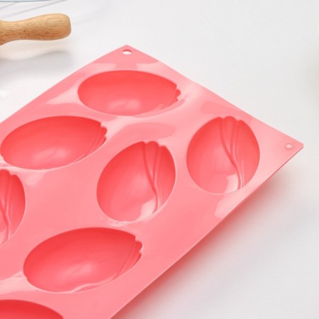 Baking uniform "Tulips", silicone, 8 cells, 30 × 17.5 × 3 cm, color mix-3
