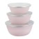 Set of bowls Regent Inox Smalto, 3 pcs, pink color