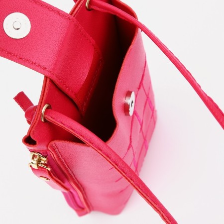 Baby bag on magnet, long belt, raspberry color-2