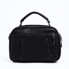 Bag Cross-Bodi with a zipper, black color