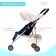 Stroller for dolls, metal frame, three -wheeled, summer