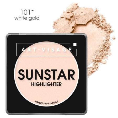 Highlighter powder Art-Visage Sunstar, tone 101 White Gold
