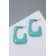 Acryl Earrings "Trend" frame, sea color