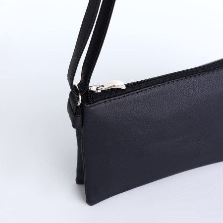 Bag Cross-Bodi with a zipper, black color-4