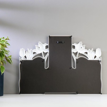Photo frame plastic in 4 photos 10x15 cm "tulips" white 29x40.5x2 cm-2