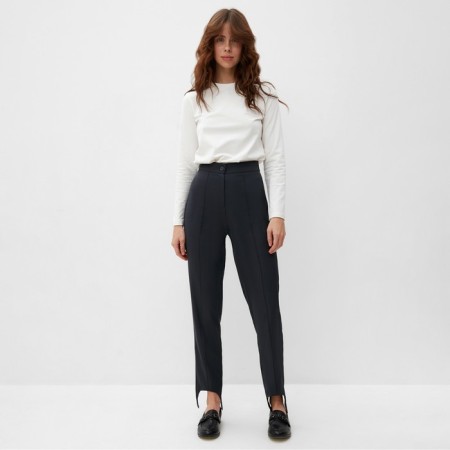 Pants with Minaku shutters: Casual Collection dark gray, river 48-1