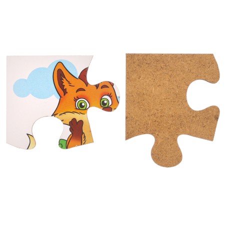 Developing puzzles made of wood "Forest animals"-7