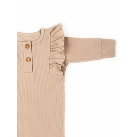 Children's overalls with ruffles fashion, height 68 cm, beige color-7