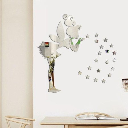 Interior stickers "Flea", mirror, decor on the wall, panel 32 x 15 cm