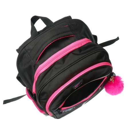 School backpack, 40 x 33 x 19 cm, ergonomic back, stavia "cat", black/pink-7