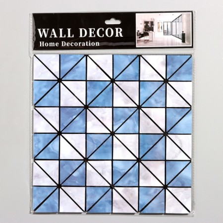 Self -adhesive panel 30*30cm soft, triangles blue-3