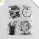 Stamp for creativity Silicon "Globe, Books, Pencil and Apple" 16x14 cm