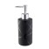 Axentia Nero dispenser for liquid soap from black ceramics with gloss Ø 6.5x18 cm, 300 ml