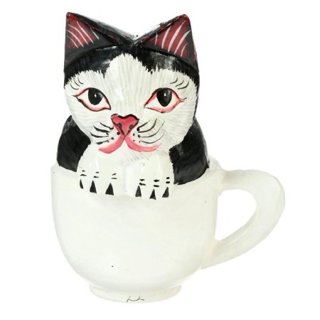 Souvenir tree "Cat in a white cup" 12x13x17 cm mix-5