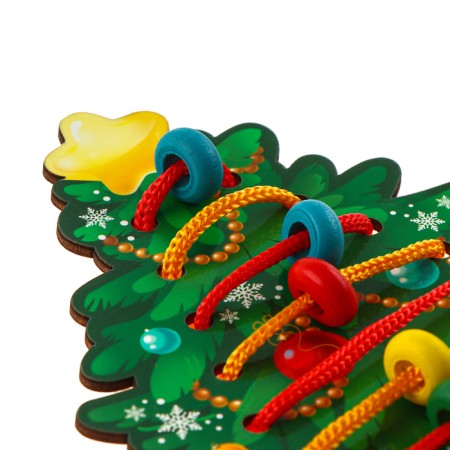 New Year's toy. Lacing "New Year! Dress the Christmas tree "-3