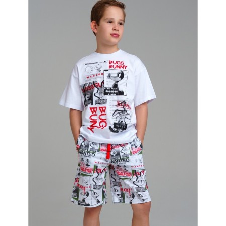 Pajama for the boy PlayTode: T -shirt and shorts, height 128 cm-1