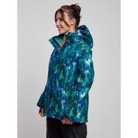 Ski jacket female winter, size 58, blue color-2