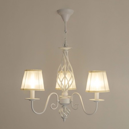 Suspended chandelier Citilux "Rowena" CL427130, 65x65x65 cm, 3x60W, E14, white color-2
