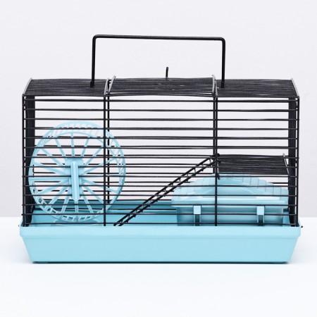 Mini cell for rodents "Pijon" No. 2, equipped, 27 x 15 x 16 cm, turquoise-8