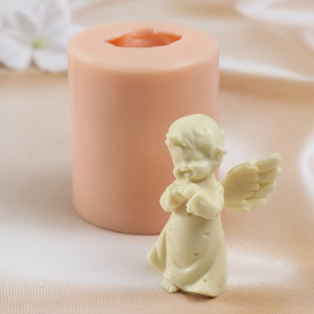 Mold Silicone "Angel smiles" 6.2x5.5x7 cm (praise 6.8x4.7x2.8 cm)-2
