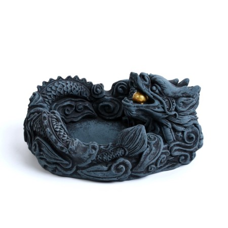Ash "Chinese Dragon", 12.4 x 13.7 x 7.6 cm, blue-1