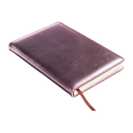 The diary is low, PVC cover, A5 format, 140 l, cell, metallic pink-3