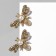 Earrings with pearls "Flies" are fabulous, white color in gold