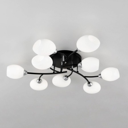 Ceiling chandelier Citilux "Florida" CL148195, 92x92x14.5 cm, 9x60W, E14, Black Color Black-7