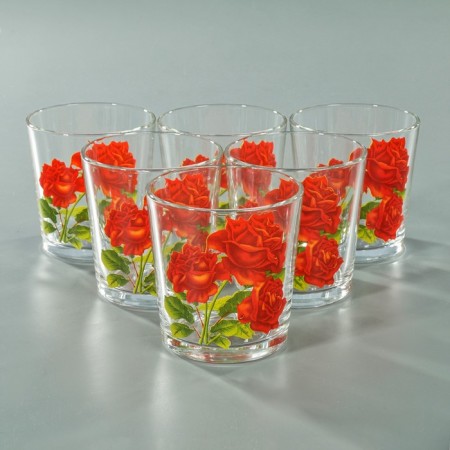 A set of glasses for a cocktail “Bouquets”, 210 ml, 6 pcs, Mix drawing-5