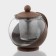 Glass teapot “Care” matte, 700 ml, with metal sieves, Mix color