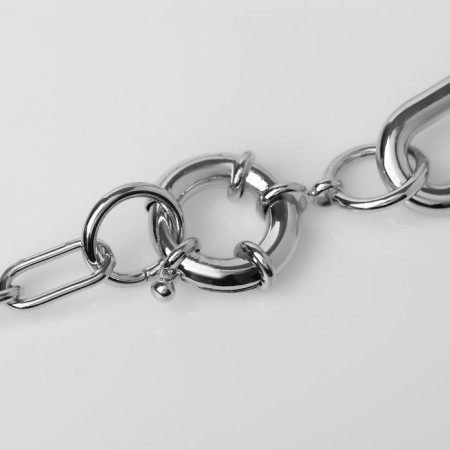 Necklace "chain" screw, golden-silver color, 50 cm-1