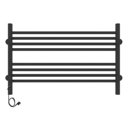 Towel electric heated Laris Olivia Chkch8, 800x500 mm, 8 crossbars, right, black-16