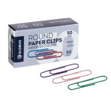 Office clips Globus, 50 pcs., 50 mm, color