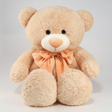 Soft toy "Bear", with a bow, 80 cm, beige color