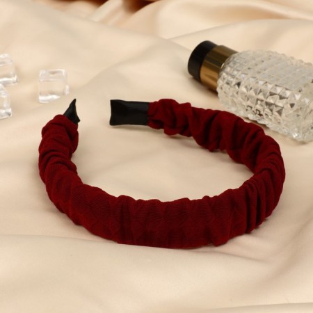 Hair cap "Caroline" Geometry, 3 cm, burgundy