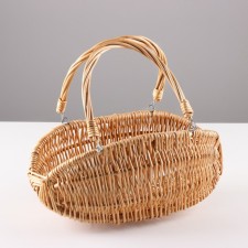 Basket with folding handles, 34x16x16 cm, vine