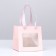Crafts with a square bottom and window 15 x 15 x 15 cm pink, 1pc