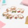 Children's ring "chosen" with rhinestones, mix shape, mix in gold, FAS 100 pcs