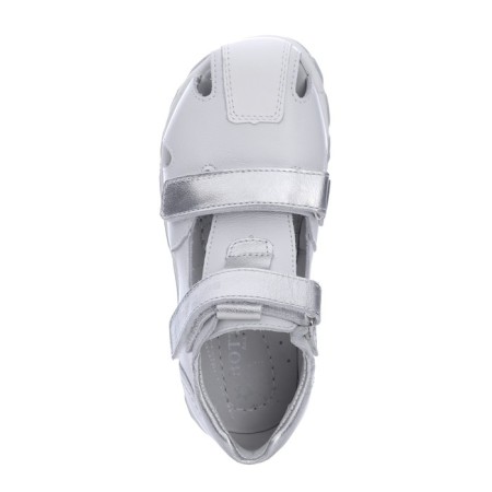Baby sandals, size 34, silver color-2