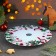Glass stand for a cake rotating share "Christmas wreath", D = 24 cm